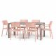 Nardi Cube Rectangular Table with Trill Armchairs - 7 Piece Outdoor Dining Set
