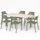 Nardi Piave Table with Cassia Arm Chair - 7 Piece Outdoor Dining Setting