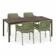 Nardi Tevere 147 Extendable Table with Net Chair - 5 Piece Resin Outdoor Dining Setting