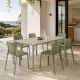 Nardi Tevere 147 Extendable Table with Bit Bistrot Chair - 7 Piece Resin Outdoor Dining Setting