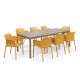Nardi Net 9 Piece Outdoor Dining Setting with Rio 140cm Extendable Dining Table