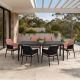 Nardi Net Relax Shell 7 Piece Outdoor Dining Setting with Rio 210cm Extendable Dining Table
