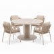 BLOO Tube and NOON 5-Piece Outdoor Dining Set - Mocha