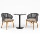 HPL Compact Laminate Table With Raya Rope Chair - 3 Piece Outdoor Dining Setting