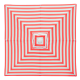 Billy Fresh Salsa - 2m Square Red & White Stripe Outdoor Umbrella With Cover