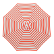 Billy Fresh Salsa - 3m Red & White Stripe Octagonal Outdoor Umbrella With Cover