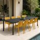 Nardi Tevere 210 Extendable Table with Bit Bistrot Chair - 9 Piece Resin Outdoor Dining Setting
