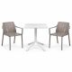 Nardi Clip 70 Table with Tiberina Arm Chair - 3 Piece Outdoor Dining Set