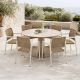 BLOO Tube and Pebl Tolo 7-Piece Outdoor Dining Set - Mocha