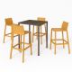 Nardi Piave 70 Bar Table with Trill Bar Stool - 5 Piece Outdoor Dining Setting