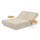 Tropea Double Outdoor Aluminium Upholstered Sun Lounger 3pc Lounge Setting