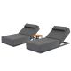 Tropea Single Outdoor Aluminium Upholstered Sun Lounger 3pc Lounge Setting