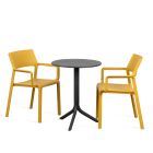 Nardi Step Table with Trill Armchair - 3 Piece Outdoor Dining Setting