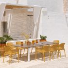 Nardi Net 9 Piece Outdoor Dining Setting with Alloro Extendable Dining Table