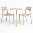 Nardi Spritz Table With Cassia Bistro Chair - 3 Piece Outdoor Dining Setting