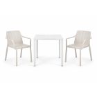 Nardi Cube 70 Table with Tiberina Armchair - 3 Piece Outdoor Dining Set