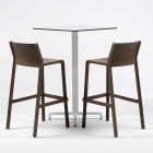 Nardi Fiore Complete High Outdoor Bar Set with Trill Bar Stools