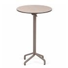 Nardi Frasca High Folding Bar Table Base with Tortora HPL Top - Complete Outdoor Bar Table