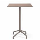 Nardi Frasca High Folding Bar Table Base with Tobacco HPL Top - Complete Outdoor Bar Table