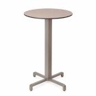 Nardi Fiore High Bar Table Base with Tortora HPL Top - Complete Outdoor Bar Table