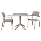 Nardi Clip Table with Outdoor Bora Armchair - 3 Piece Outdoor Dining Setting