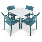 Nardi ClipX Table with Trill Armchairs - 5 Piece Outdoor Dining Set 