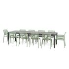 Nardi Doga Armchair & Bistrot Chair 11 Piece Outdoor Dining Setting with Rio 210cm Extendable Dining Table