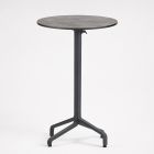 Nardi Frasca High Folding Bar Table Base with Cement HPL Top - Complete Outdoor Bar Table