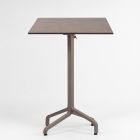 Nardi Frasca High Folding Bar Table Base with Corten HPL Top - Complete Outdoor Bar Table