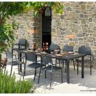 Nardi Libeccio Table with Bora Arm Chair - 9 Piece Set
