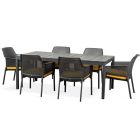 Nardi Net Relax 7 Piece Outdoor Dining Setting with Rio 210cm Extendable Dining Table
