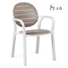 Nardi Palma Outdoor Resin Armchairs (Set of 6)