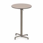 Nardi Scudo High Bar Folding Table Base with Tortora HPL Top - Complete Outdoor Bar Table