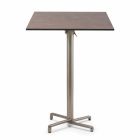 Nardi Scudo High Bar Folding Table Base with Corten HPL Top - Complete Outdoor Bar Table