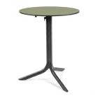 Nardi Flute Folding Table Base with Agave Green HPL Top - Complete Outdoor Table
