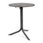 Nardi Flute Folding Table Base with Cement HPL Top - Complete Outdoor Table