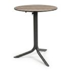 Nardi Flute Folding Table Base with Legno HPL Top - Complete Outdoor Table