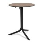 Nardi Flute Folding Table Base with Tortora HPL Top - Complete Outdoor Table