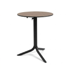 Nardi Flute Folding Table Base with Tortora HPL Top - Complete Outdoor Table