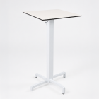 Nardi Ibisco High Bar Folding Table Base with White HPL Top - Complete Outdoor Bar Table