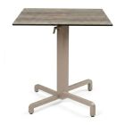 Nardi Ibisco Folding Table Base with Legno HPL Top - Complete Outdoor Table