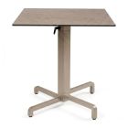 Nardi Ibisco Folding Table Base with Tortora HPL Top - Complete Outdoor Table