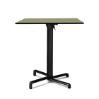 Nardi Scudo Folding Table Base with Agave Green HPL Top - Complete Outdoor Table