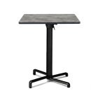 Nardi Scudo Folding Table Base with Cement HPL Top - Complete Outdoor Table