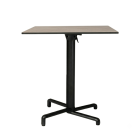 Nardi Scudo Folding Table Base with Tortora HPL Top - Complete Outdoor Table