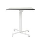 Nardi Scudo Folding Table Base with White HPL Top - Complete Outdoor Table