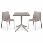 Nardi Clip 70 Table with Tiberina Bistrot Chair - 3 Piece Outdoor Dining Set