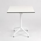 Nardi Frasca Mini Folding Table Base with White HPL Top - Complete Outdoor Table