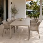 Nardi Tevere 210 Extendable Table with Net Chair - 7 Piece Resin Outdoor Dining Setting