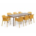 Nardi Net 9 Piece Outdoor Dining Setting with Rio 140cm Extendable Dining Table